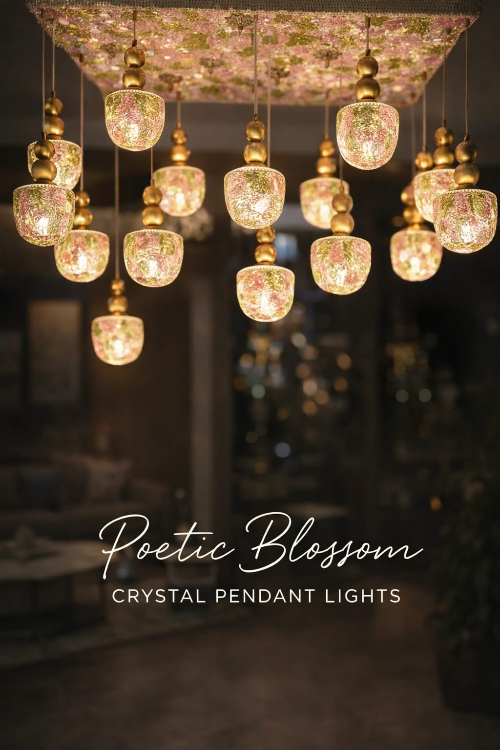 Poetic Blossom Pendant Lights – Designer Floral Pendant Lighting for Modern Interiors Blossom-Inspired Pendant Lights with Soft Ambient Glow The Poetic Blossom Pendant Lights are elegant designer pendant lights inspired by the soft beauty of natural blossoms. Featuring delicately curved, petal-like elements, this floral pendant lighting design brings a sense of calm, refinement, and visual lightness into any space. When illuminated, the fixture emits a warm, diffused ambient glow, allowing light to flow gently through its layered structure—creating depth, softness, and a relaxed atmosphere. Premium Pendant Lighting for Modern Homes in India Crafted with a focus on both aesthetics and performance, these modern pendant lights combine a lightweight yet durable structure with a sculptural design that doubles as décor. The contemporary form makes them ideal for modern homes, apartments, studios, and hospitality interiors across India. Whether used as a single statement piece or in multiples, these lights are designed to enhance interiors where detail and atmosphere matter. Why Choose Poetic Blossom Pendant Lights? • Unique blossom-inspired pendant light design • Soft diffused LED-compatible ambient lighting • Elegant layered petal structure for visual depth • Contemporary design for modern and luxury interiors • Lightweight, durable, and easy to install • Ideal for residential and commercial spaces in India Ideal Placement for Maximum Impact The Poetic Blossom Pendant Lights work beautifully in: • Dining areas above tables • Kitchen islands and breakfast counters • Living rooms and lounge corners • Entryways and foyer spaces • Bedrooms and reading corners Their design makes them a perfect decorative pendant light that enhances both lighting and interior styling. Frequently Asked Questions (AEO Optimized) What type of lighting do these pendant lights provide? They provide soft, warm ambient lighting, ideal for creating a cozy and inviting environment. Are these lights suitable for modern interiors? Yes, the floral sculptural design blends perfectly with modern, contemporary, and luxury interiors. Can they be used in multiple arrangements? Absolutely. They look stunning as single pendants or in clustered arrangements over dining tables or islands. Designed for Elegant, Thoughtful Spaces The Poetic Blossom Pendant Lights are created for interiors that value subtle beauty and refined design. They bring together light and form in a way that feels poetic, timeless, and effortlessly sophisticated. Product Highlights • Blossom-inspired sculptural pendant design • Soft diffused ambient illumination • Elegant layered petal structure • Contemporary aesthetic for modern interiors • Lightweight yet durable construction • Ideal for dining areas, living spaces, and entryways • Designed to create a warm and inviting atmosphere