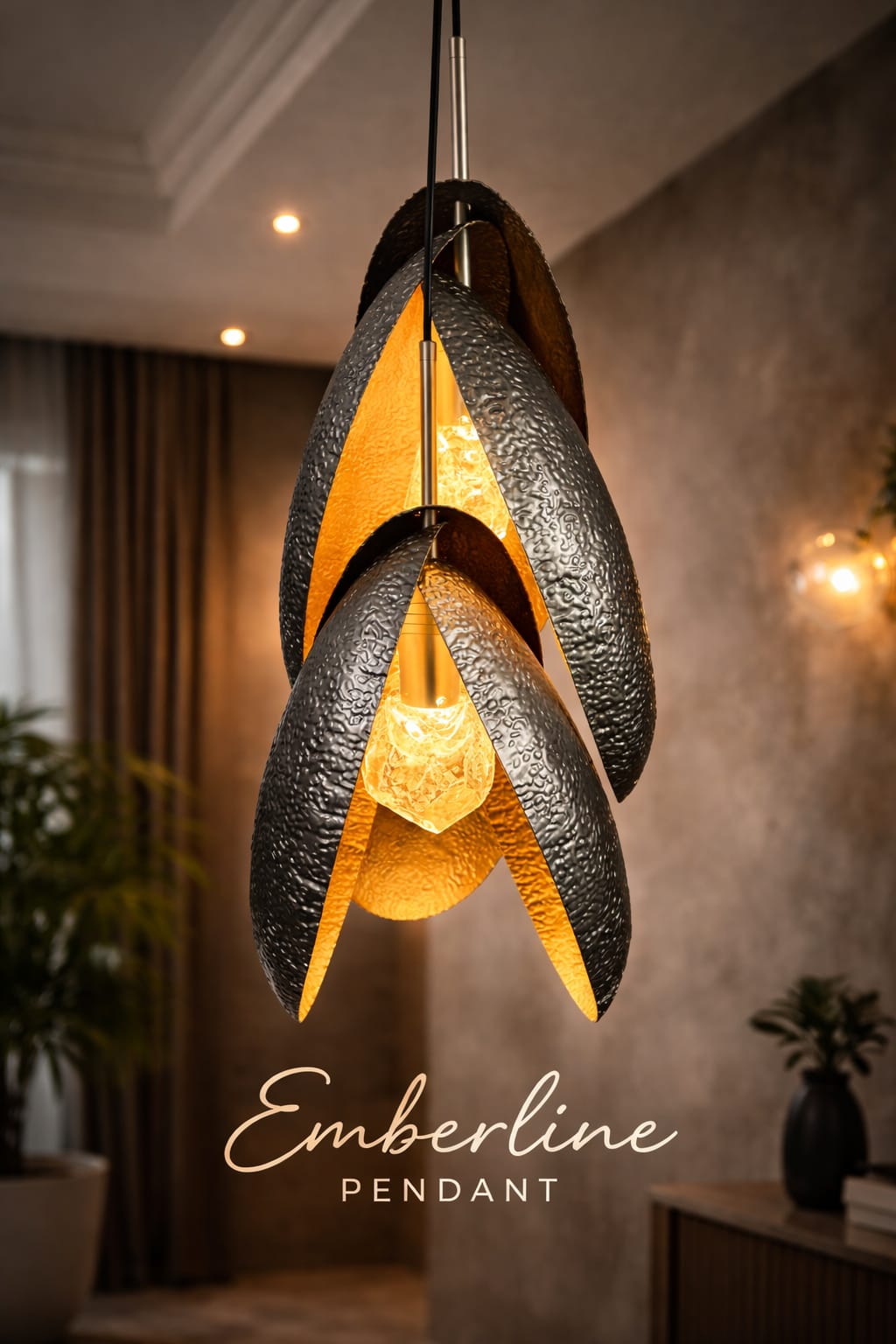 Emberline pendant light modern pendant light India minimalist pendant light for dining table India modern hanging light for kitchen island lighting designer pendant light with warm ambient glow contemporary ceiling pendant light for living room ambient pendant lighting for modern interiors India sleek metal pendant light matte finish India decorative pendant light for dining and kitchen spaces modern pendant lamp for home décor India premium hanging light for minimalist interiors