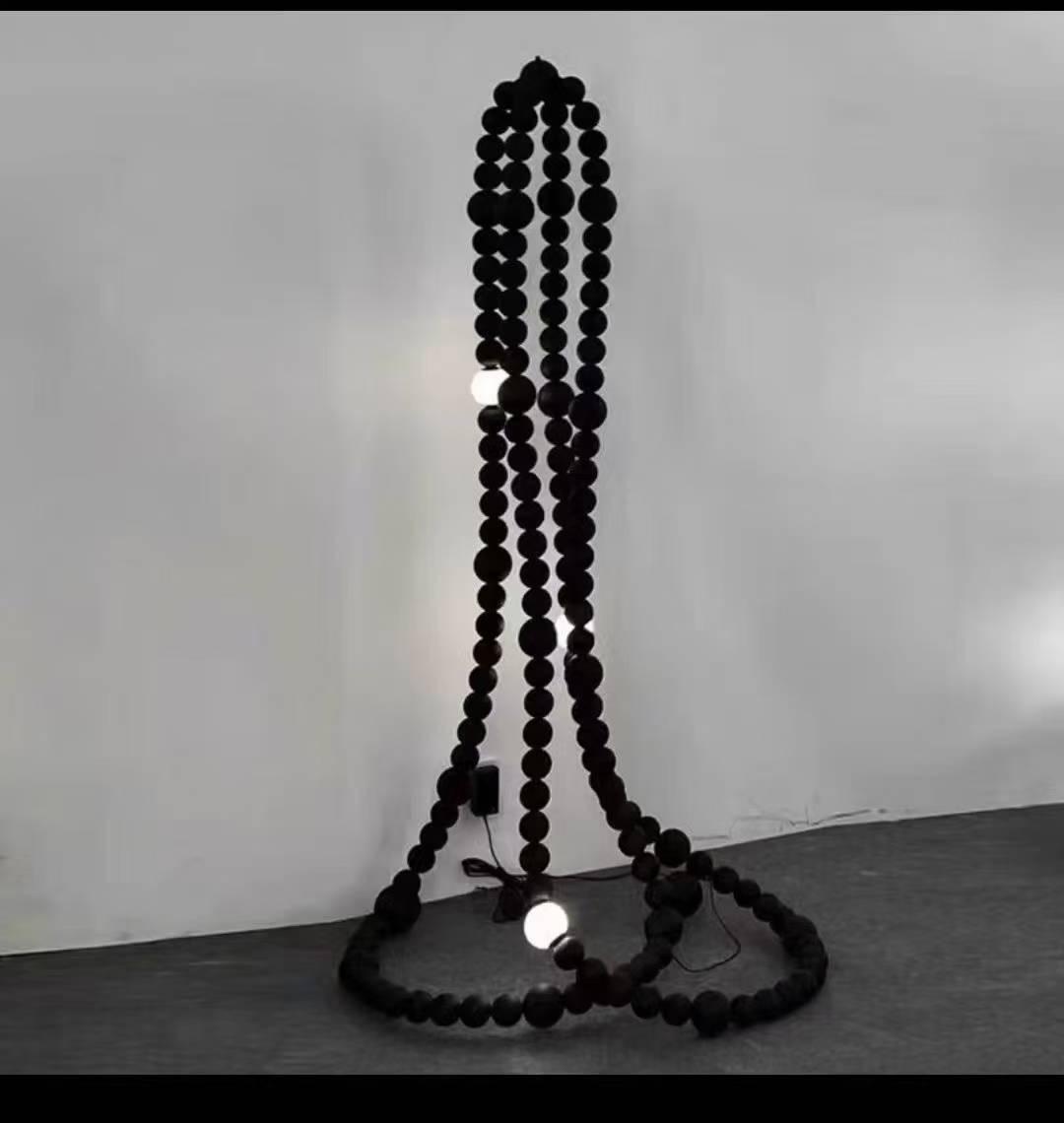 Noir Bead Column Floor Lamp By Varenyam